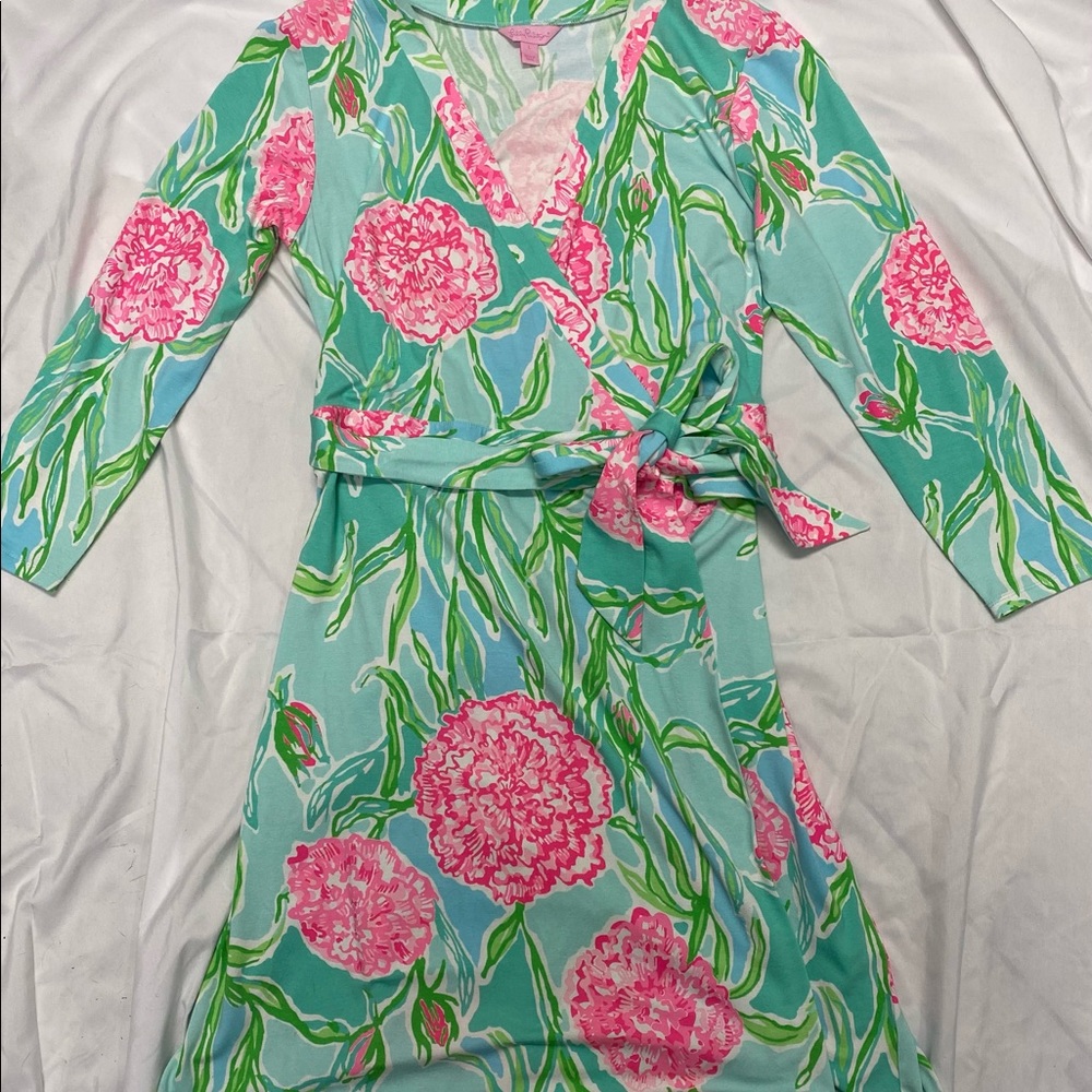 Lilly Pulitzer Meridian Floral jersey wrap dress - Going Stag